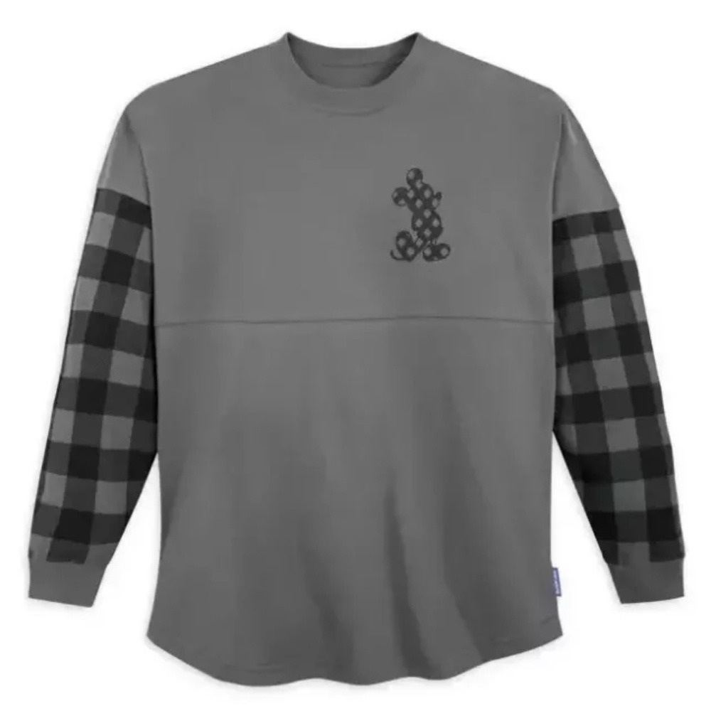Disney, Grey Buffalo Plaid Spirit Jersey.
